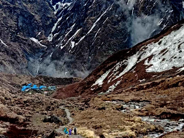 The trail of Annapurna Base Camp Trek