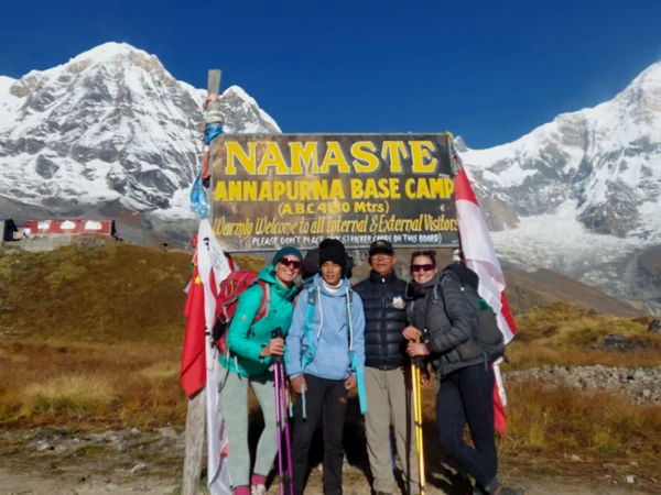 The view of Annapurna base camp trek.