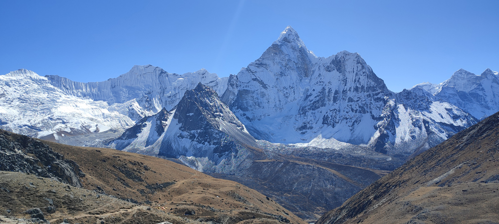 Phortse Village along the Everest trek route with mountain views and traditional Sherpa homes