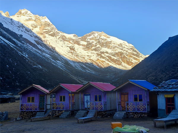 Teahouses with Price and mountain Views on Kanchenjunga Circuit Trek