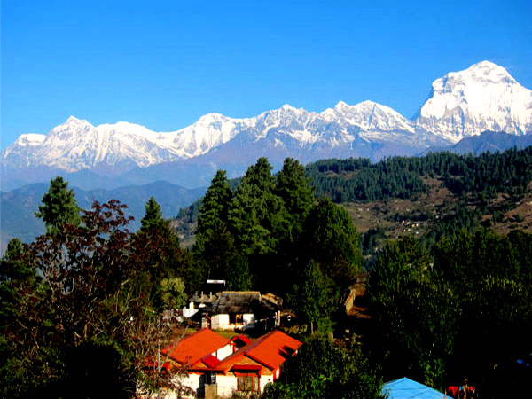 Scenic view along the Mohare Danda Trek route in the Annapurna region of Nepal